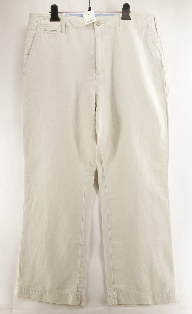JCrew Men's 34x30 Stone Linen Blend Broken-In Bootcut Pants Chinos NWT